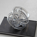 GobekUsa Glass Coil Wound Ball Ornament: Hand-made, Geometric, Transparent, Home Decoration
