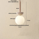 GobekUsa LED Pendant Lamp Black Iron Wabi Sabi Hanging Light - Yellow Travertine