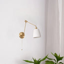 GobekUsa Ceramic LED Wall Lamp with Pull Chain Switch for Stair, Bathroom, Living Room