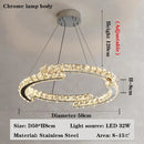 GobekUsa Crystal Chandelier: Modern Luxury Living Room Lamps for Bedroom and Dining Room