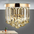 GobekUsa Crystal Round Ceiling Lights: Champagne/Clear Stainless Steel Design for Luxe Spaces