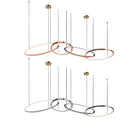 GobekUsa Gold Stainless Steel Silicone Pendant Lamp - Modern Round LED Lustre