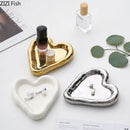 GobekUsa Heart-Shaped Jewelry Stand Tray: Earrings & Necklace Display Plate