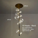 GobekUsa LED Bubble Chandelier Clear Glass Ball Pendant Lamp for Dining Room & Bar