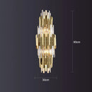 GobekUsa Gold Crystal LED Wall Lamp for Elegant Home Lighting