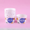 GobekUsa Cartoon Paper Cups 50PCS 100ml Small Round Disposable Dessert Ice Cream Bowl