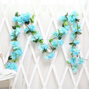 GobekUsa 250cm Rose Flowers Vine Garland Autumn Cane Backdrop Decor