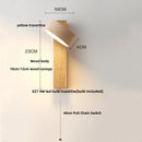 GobekUsa LED Wall Lamp 2 Glass Ball White, Yellow Travertine Stone Indoor Light