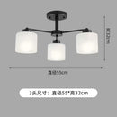 GobekUsa LED Black/Gold Ceiling Chandelier with Lampshade for Elegant Living Room Decor