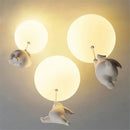 GobekUsa Little Bear Cartoon Pendant Lamp for Kids Room Bedroom Living Room