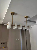 GobekUsa Art Deco White Acrylic Chandeliers: Elegant Indoor Living Room Lamps
