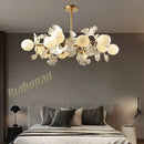 GobekUsa Ginkgo Leaf LED Ceiling Chandelier for Bedroom, Living, Dining Room
