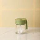 GobekUsa Glass Seasoning Jar with Spoon, Flip-Top Salt Shaker Kitchen Set