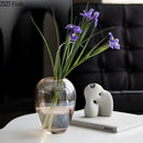 GobekUsa Amber Glass Vase Transparent Hydroponics Flower Pot Modern Home Decor