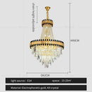 GobekUsa Crystal Chandelier for Duplex Villa Living Room with Intelligent Dimming