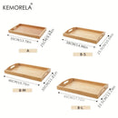 GobekUsa 1PCS Rectangular Wooden Trays - Multipurpose Kitchen Storage Organizer