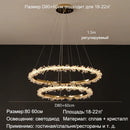 GobekUsa Golden Crystal LED Round Chandelier for Luxury Indoor Lighting