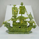 GobekUsa Jade Dragon Boat Ornament - 38cm Luxury Collectible and Gift-Worthy Living Room Decor