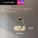 GobekUsa Crystal LED Chandelier for Kitchen Dining Room Duplex Villa Lighting Fixtures