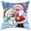GobekUsa Christmas Pillowcase Deer Santa Tree Bear Print Cushion Cover