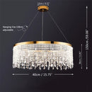 GobekUsa Crystal Chandelier Luxury Pendant Light for Living Dining Room LED Fixture