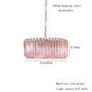 GobekUsa 2025 Pink Glass Chandelier: Classic Kitchen & Living Room Lighting