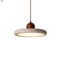 GobekUsa LED Pendant Lamp Wood Globe Round Yellow Stone Hanging Lights