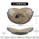 GobekUsa Japanese Fish Print Ceramic Tableware - Special-shaped Large Dinner Plate Set