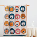 GobekUsa Lions Bath Towel - Absorbent & Quick-Drying Cotton Towel for Adults & Kids
