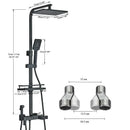 GobekUsa Digital Display Thermostatic Shower Faucet Set Rainfall Shower Mixer
