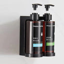 GobekUsa Amber Soap Dispenser & Shampoo Bottles Set for Drill-Free Bathroom Storage