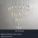 GobekUsa Crystal Water-drop Ceiling Chandelier, Elegant Dining Room Décor.