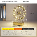 GobekUsa LED Ferris Wheel Table Lamp for Bedroom Decor Stainless Steel Night Light