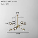 GobekUsa Glass Chandelier with Metal Frame for Parlor, Dining Room, and Bedroom Lighting