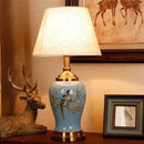 GobekUsa Chinese Ceramic Table Lamp for Living Room, Bedroom, and Study Room