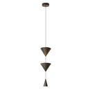 GobekUsa Cone Long LED Pendant Chandelier for Modern Bedroom, White/Black Variant