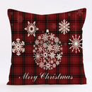 GobekUsa Christmas Linen Cushion Cover 45x45cm Sofa Home Party Decor