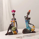 GobekUsa Black Women Resin Art Figures for Home Decor and Statues