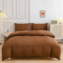 GobekUsa Brushed Duvet Cover Set, Solid Orange Red, Luxury Hotel Bedding Set