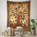 GobekUsa Flying Bird Tree of Life Tapestry Wall Hanging: Bohemian Abstract Hippie Decor