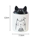 GobekUsa Black Cat Ceramic Jewelry Box Cosmetic Jar Aroma Can Candy Pots
