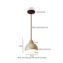 GobekUsa Japanese LED Hanging Lamp Yellow Travertine Pendant Lighting for Bedroom and Dining Room