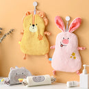 GobekUsa Cartoon Animal Bathing Hand Towel for Kids - Soft, Absorbent Coral Velvet