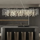 GobekUsa Crystal Suspension Pendant Light: Elegant Chandelier for Dining Room, Living Room, Kitchen