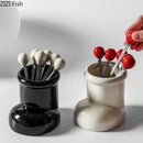 GobekUsa Boot Ceramic Storage Jar Desk Organizer Box for Small Objects