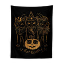 GobekUsa Cat Coven Witchcraft Tapestry Wall Hanging - Mysterious Black Decor Tapestries