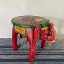 GobekUsa Handmade Elephant Stool: Thai Style Ethnic Wood Low Stool Ornament