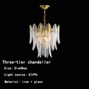GobekUsa Leaf Glass Pendant Lamp: Modern Luxury Crystal Suspension for Living Room, Restaurant, Bedroom.