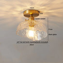 GobekUsa Glass Copper LED Ceiling Light - Simple Art Decorative Chandelier