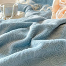 GobekUsa Lace Princess Bedding Set with Velvet Bed Skirt & Quilt Cover